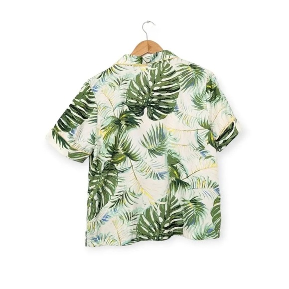 TABITHA WEBB INTIMATES | Anthropologie Tropical Leaf Print Women's Satin PJ Set - Picture 11 of 15